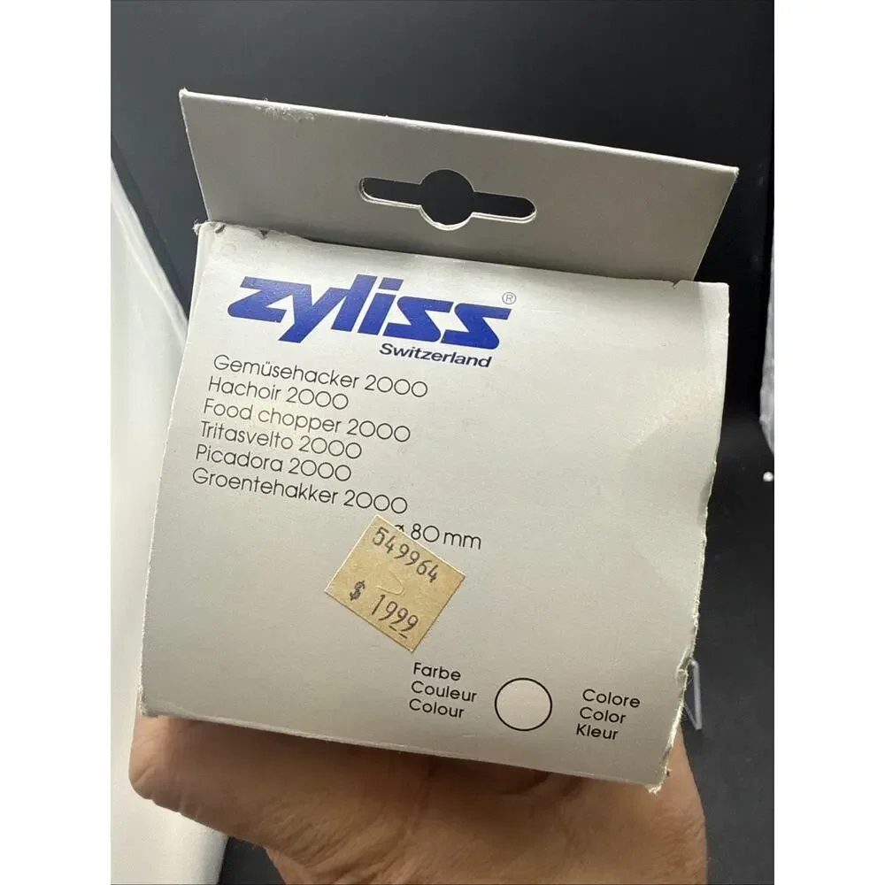 NEW Vintage Zyliss Food Chopper 2000 Swiss Manual Vegetable Chopper w/ Box